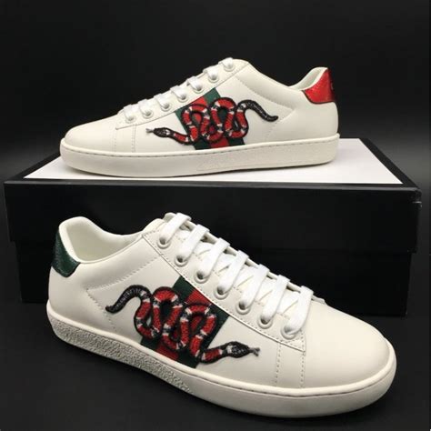 gucci shoes snake fake|gucci ace embroidered snake.